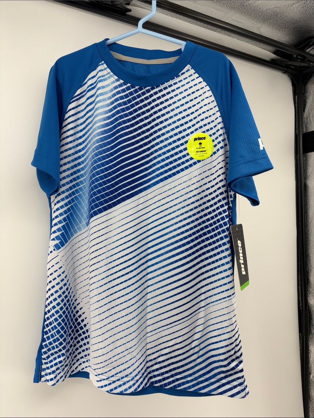 Prince Blue & White Boys' Graphic Athletic Tee-Size S (6/8)- NWT